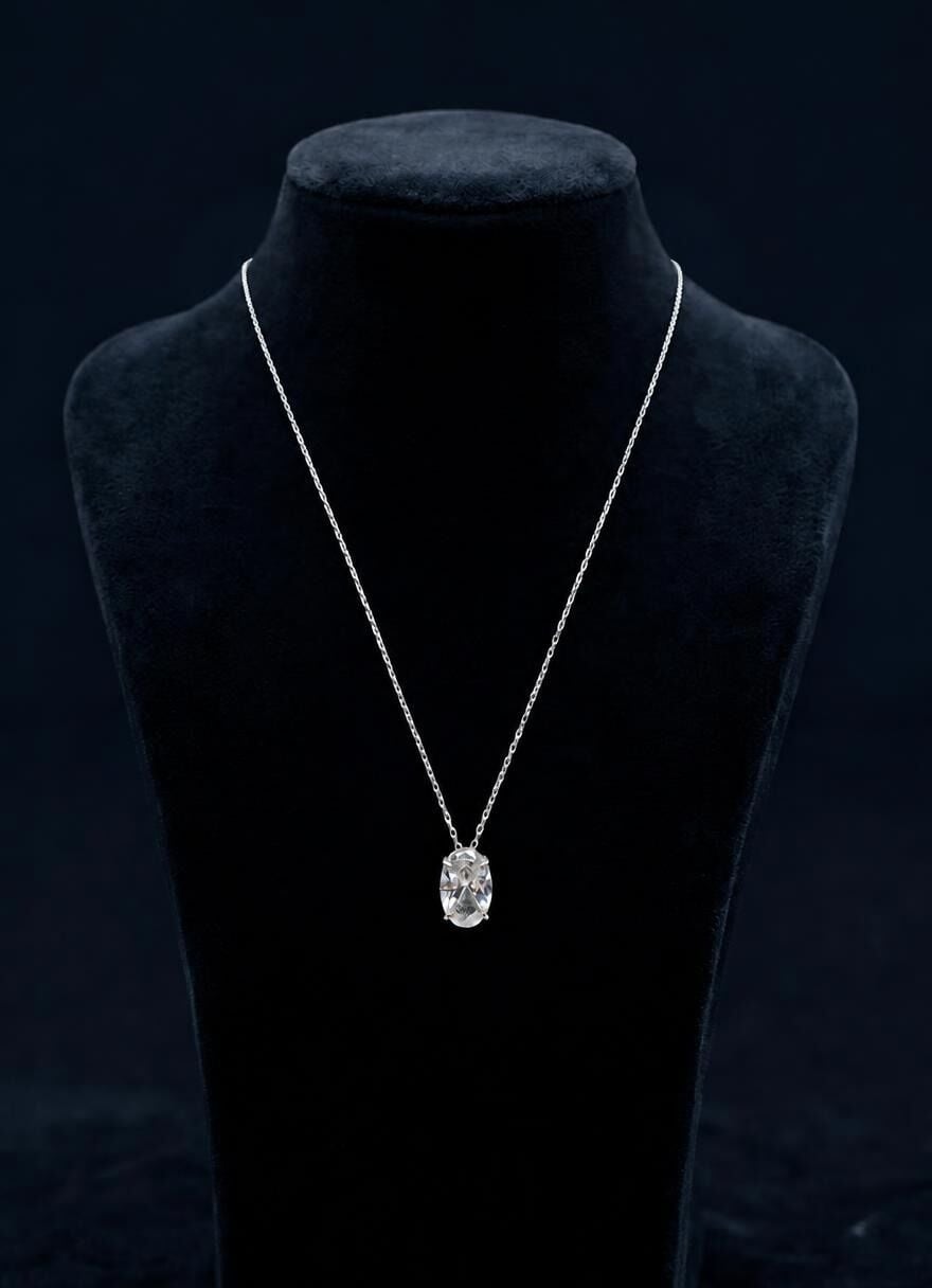 925 Ayar Hailey Oval Silver Kolye