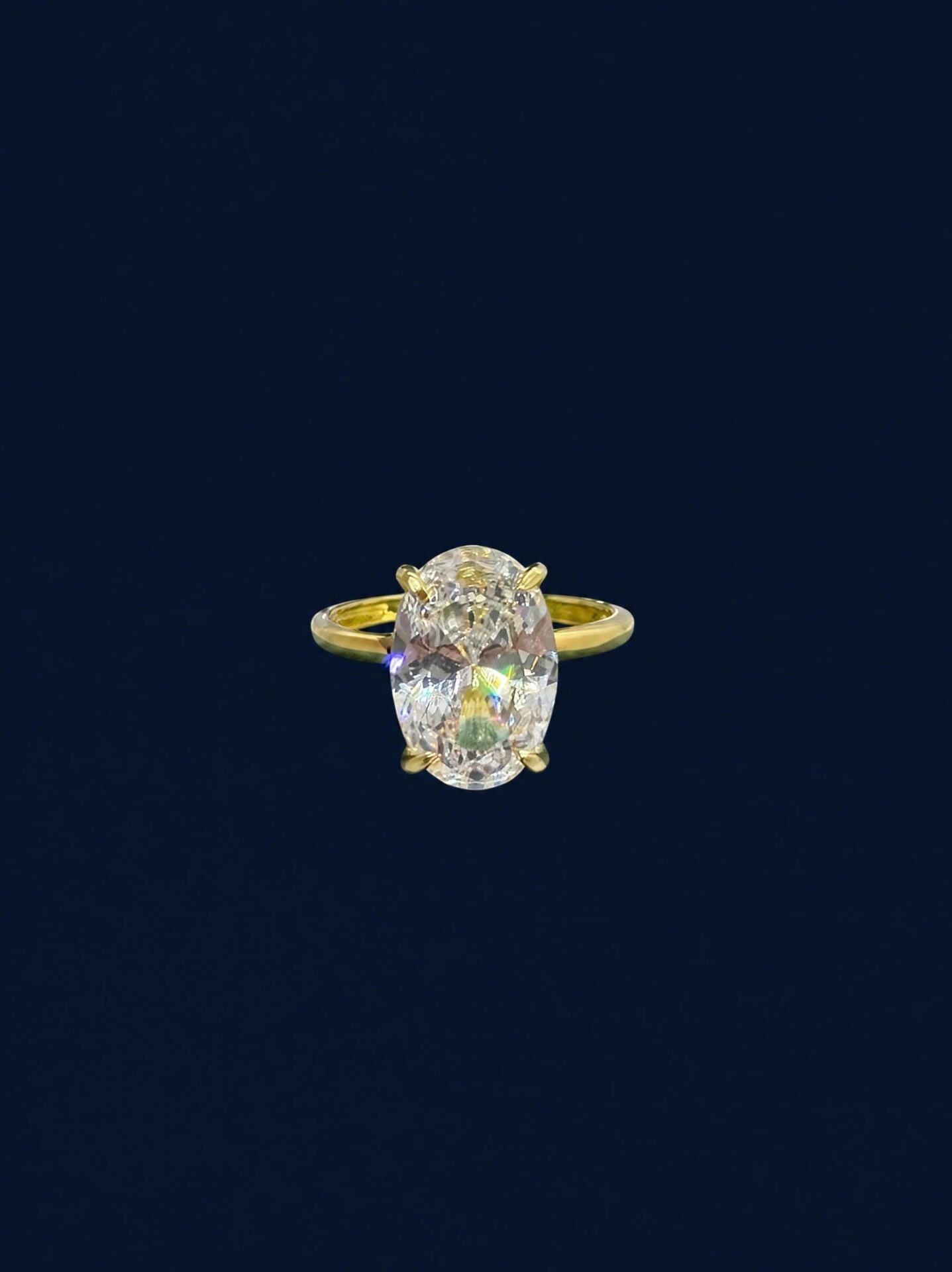 925 Ayar Hailey Oval Gold Yüzük